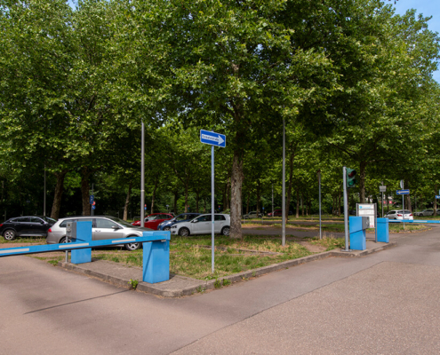 Parkplatz Brauerstraße, Einfahrt